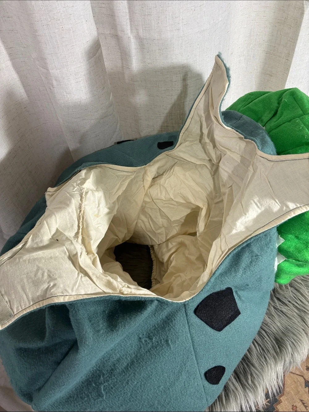Kids Pokemon Bulbasaur Handmade Costume Set with Detachable Green Bulb